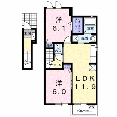 パインフォレストⅡセンチュリー 201【管理NO：1-018302901-02010】 ★家具家電は申し込み後に搬入します★ ★2026年10月中旬入居可能★の物件画像