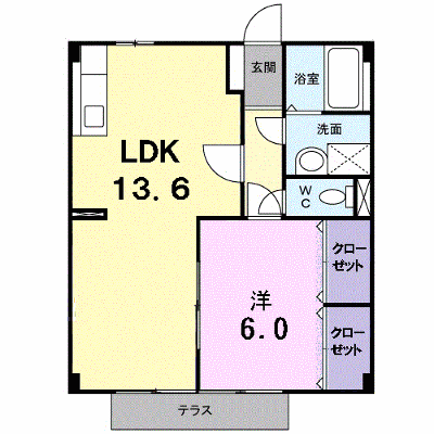 レジデンスチョコ 102【管理NO：1-010014501-01020】 ★家具家電は申し込み後に搬入します★ ★2026年10月中旬入居可能★の物件画像