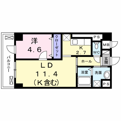 ウェスト宮ノ下 508【管理NO：1-022089501-05070】 ★家具家電は申し込み後に搬入します★ ★2026年09月中旬入居可能★の物件画像
