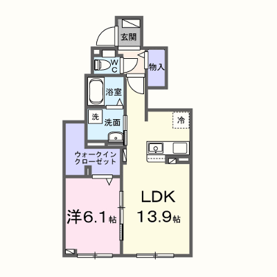 クレストコートⅡ 103【管理NO：1-027559502-01030】 ★家具家電は申し込み後に搬入します★の物件画像