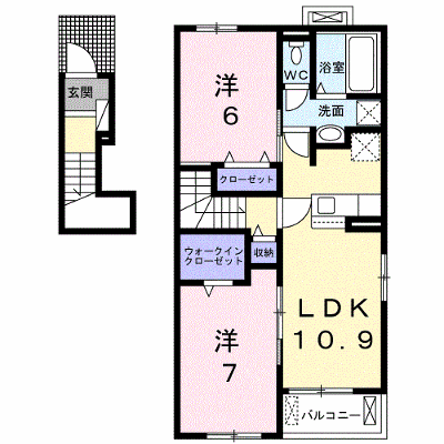 アレグロ　ヴィヴァーチェ　Ｃ 201【管理NO：1-026578903-02010】 ★家具家電は申し込み後に搬入します★ ★2026年10月上旬入居可能★の物件画像