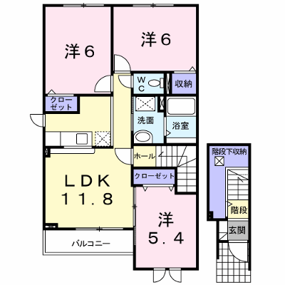メゾン　グリシーヌ 201【管理NO：1-014603601-02010】 ★家具家電は申し込み後に搬入します★ ★2026年09月下旬入居可能★の物件画像
