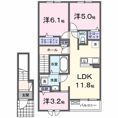 愛島台２丁目アパートⅡ 203【管理NO：1-028687102-02030】 ★家具家電は申し込み後に搬入します★ ★2027年03月下旬入居可能★の物件画像