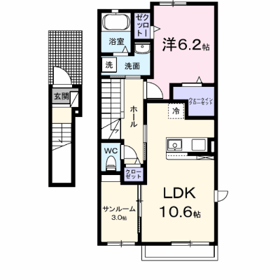 愛島台２丁目アパートⅠ 201【管理NO：1-028687101-02010】 ★家具家電は申し込み後に搬入します★ ★2027年03月下旬入居可能★の物件画像