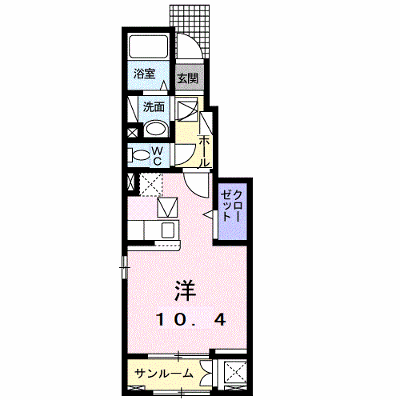 クレアシオン 103【管理NO：1-025433701-01030】 ★家具家電は申し込み後に搬入します★ ★2026年10月中旬入居可能★の物件画像