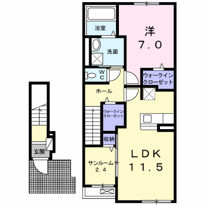 レーニアⅡ 202【管理NO：1-027012301-02020】 ★家具家電は申し込み後に搬入します★ ★2026年10月中旬入居可能★の物件画像