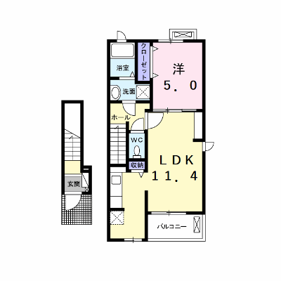 ラ・ルーチェⅠ 204【管理NO：1-016309301-02040】 ★家具家電は申し込み後に搬入します★ ★2026年10月中旬入居可能★の物件画像