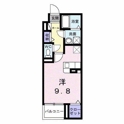 ヴァーグ・ブランシュ 303【管理NO：1-028543201-03030】 ★家具家電は申し込み後に搬入します★ ★2027年01月下旬入居可能★の物件画像