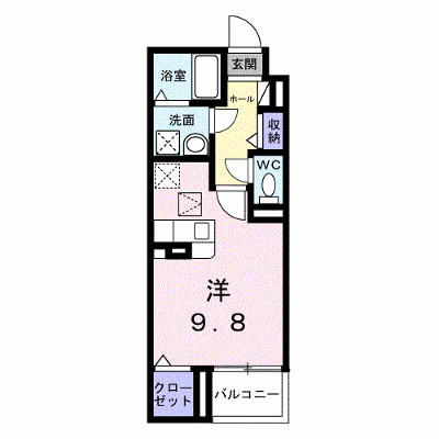 ヴァーグ・ブランシュ 104【管理NO：1-028543201-01040】 ★家具家電は申し込み後に搬入します★ ★2027年01月下旬入居可能★の物件画像