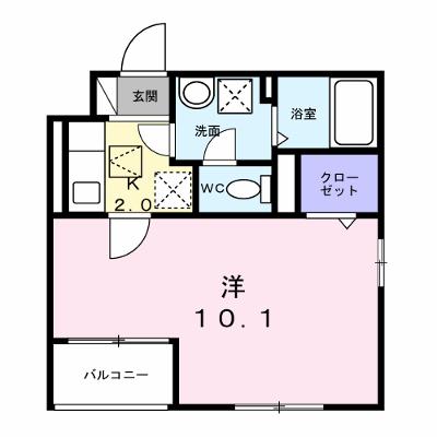 ヴァーグ・ブランシュ 101【管理NO：1-028543201-01010】 ★家具家電は申し込み後に搬入します★ ★2027年01月下旬入居可能★の物件画像