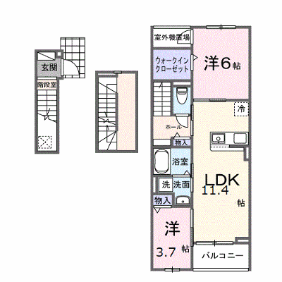 Ｈｉ－Ｒｏｓｅｔｔａ　Ｃ 303【管理NO：1-027872701-03030】 ★家具家電は申し込み後に搬入します★ ★2027年01月下旬入居可能★の物件画像