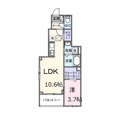 Ｈｉ－Ｒｏｓｅｔｔａ　Ｃ 105【管理NO：1-027872701-01050】 ★家具家電は申し込み後に搬入します★ ★2027年01月下旬入居可能★の物件画像