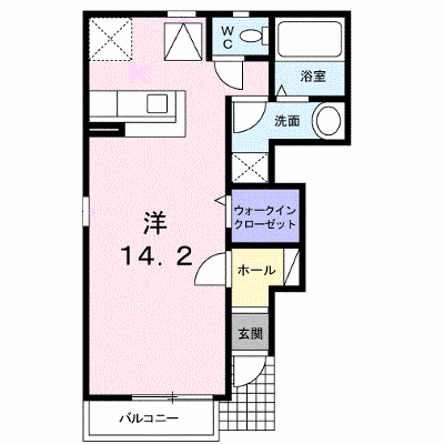 プラシード 101【管理NO：1-013110201-01010】 ★家具家電は申し込み後に搬入します★の物件画像