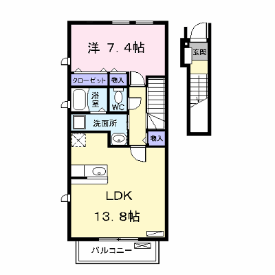 ロイヤル川前　Ⅱ 205【管理NO：1-018707201-02040】 ★家具家電は申し込み後に搬入します★ ★2026年11月中旬入居可能★の物件画像