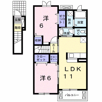 レイ・ミノール 203【管理NO：1-016367401-02030】 ★家具家電は申し込み後に搬入します★ ★2026年09月中旬入居可能★の物件画像