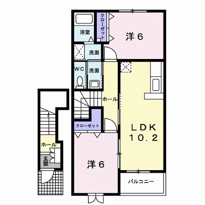 プロヴァンス　Ａ 201【管理NO：1-014914201-02010】 ★家具家電は申し込み後に搬入します★ ★2026年10月中旬入居可能★の物件画像