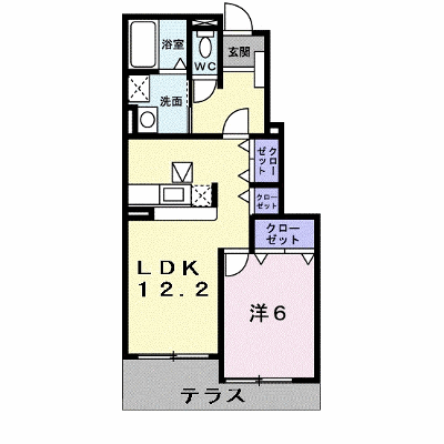 ヴィラ・デル・マ－レＢ 102【管理NO：1-013096702-01020】 ★家具家電は申し込み後に搬入します★ ★2026年10月中旬入居可能★の物件画像