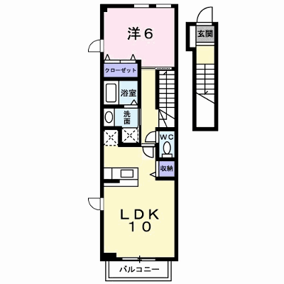 オレンジ　ハイツ　Ａ 203【管理NO：1-012253601-02030】 ★家具家電は申し込み後に搬入します★の物件画像
