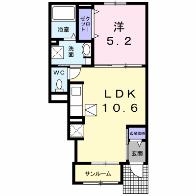 カーサ・フェリーチェ　Ｂ 102【管理NO：1-024253302-01020】 ★家具家電は申し込み後に搬入します★ ★2026年11月中旬入居可能★の物件画像