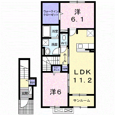 メディオ　サルーテ　Ｂ 204【管理NO：1-026110502-02040】 ★家具家電は申し込み後に搬入します★ ★2026年10月中旬入居可能★の物件画像