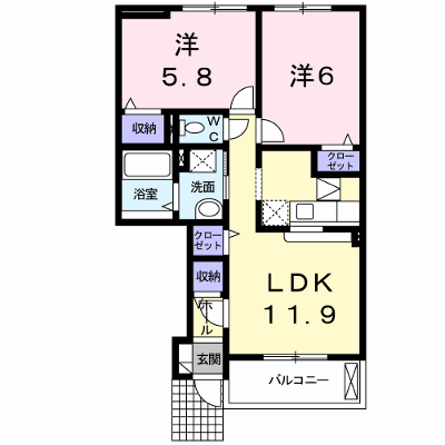 メディオ・レガーロ　Ａ 102【管理NO：1-014701801-01020】 ★家具家電は申し込み後に搬入します★ ★2026年10月中旬入居可能★の物件画像