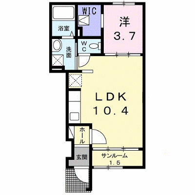 フローリッシュ 102【管理NO：1-018065601-01020】 ★家具家電は申し込み後に搬入します★ ★2026年10月中旬入居可能★の物件画像