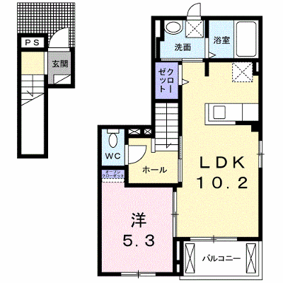 コンフォート幡生 201【管理NO：1-021433801-02010】 ★家具家電は申し込み後に搬入します★ ★2026年10月中旬入居可能★の物件画像