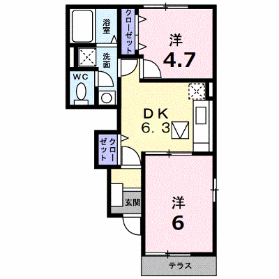 メゾン・ラシーヌⅡ　Ｂ 102【管理NO：1-013548502-01020】 ★家具家電は申し込み後に搬入します★ ★2026年10月中旬入居可能★の物件画像