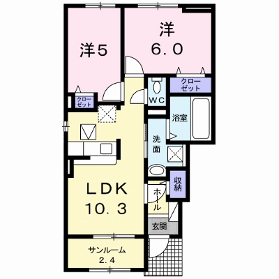 エタン　リジェルＢ 101【管理NO：1-023439602-01010】 ★家具家電は申し込み後に搬入します★ ★2026年10月中旬入居可能★の物件画像