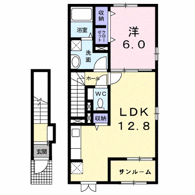 イル　ルオーゴＡ 204【管理NO：1-021626601-02040】 ★家具家電は申し込み後に搬入します★ ★2026年11月中旬入居可能★の物件画像