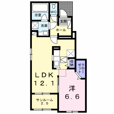 サンヒルズＣ 102【管理NO：1-022094803-01020】 ★家具家電は申し込み後に搬入します★ ★2026年10月中旬入居可能★の物件画像