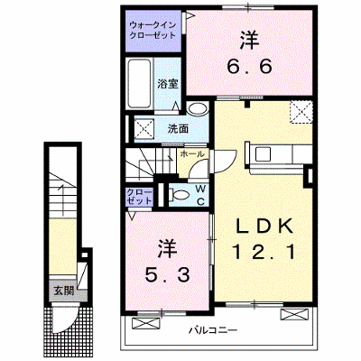Ｋ２フローラ 202【管理NO：1-022976201-02020】 ★家具家電は申し込み後に搬入します★ ★2026年10月中旬入居可能★の物件画像