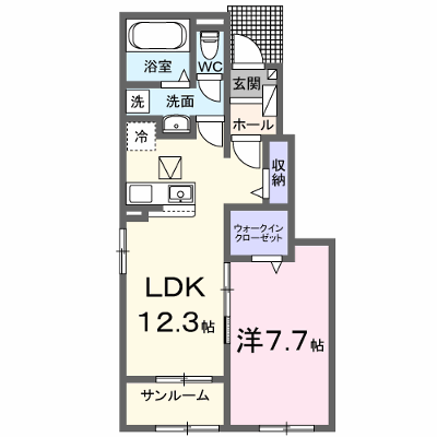 ボヌールⅠ 106【管理NO：1-028316701-01050】 ★家具家電は申し込み後に搬入します★ ★2027年02月上旬入居可能★の物件画像