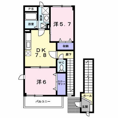 フローラルⅠ 201【管理NO：1-012322601-02010】 ★家具家電は申し込み後に搬入します★ ★2026年10月中旬入居可能★の物件画像