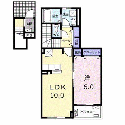 オランジュ・ウエスト 202【管理NO：1-024779101-02020】 ★家具家電は申し込み後に搬入します★ ★2026年09月中旬入居可能★の物件画像