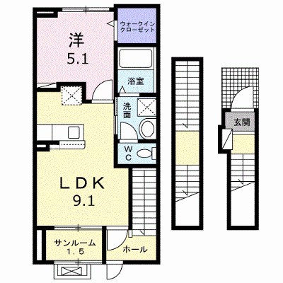 グリーンピア　Ａ 303【管理NO：1-027407801-03030】 ★家具家電は申し込み後に搬入します★ ★2026年09月下旬入居可能★の物件画像