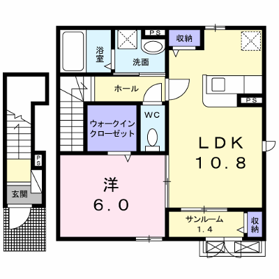 ソル・レヴァンテ 203【管理NO：1-021267001-02030】 ★家具家電は申し込み後に搬入します★ ★2026年10月中旬入居可能★の物件画像
