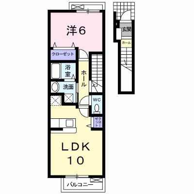 エコルポアイＳ 202【管理NO：1-017696201-02020】 ★家具家電は申し込み後に搬入します★ ★2026年10月中旬入居可能★の物件画像
