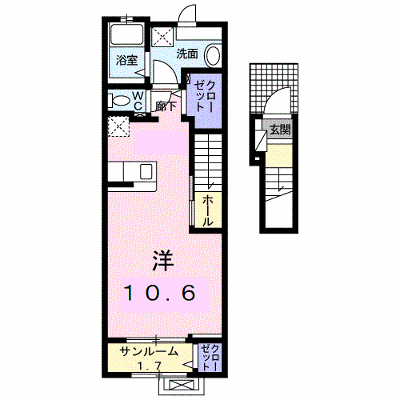 ドルフ 205【管理NO：1-024789801-02040】 ★家具家電は申し込み後に搬入します★の物件画像