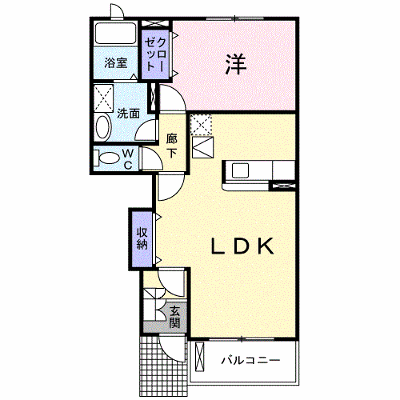 オランジュ 102【管理NO：1-013660102-01020】 ★家具家電は申し込み後に搬入します★ ★2026年10月中旬入居可能★の物件画像