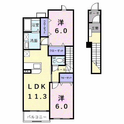 アイビーガーデンＢ 203【管理NO：1-013449002-02030】 ★家具家電は申し込み後に搬入します★ ★2026年11月上旬入居可能★の物件画像