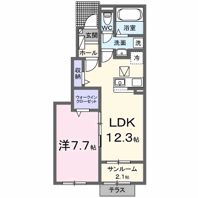 クレールＢ 102【管理NO：1-025498702-01020】 ★家具家電は申し込み後に搬入します★ ★2026年10月中旬入居可能★の物件画像
