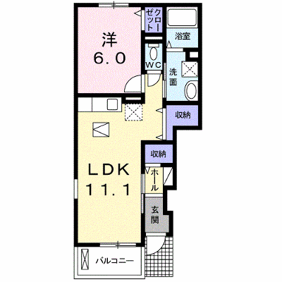 アバンツァート　Ⅰ 101【管理NO：1-017265801-01010】 ★家具家電は申し込み後に搬入します★ ★2026年11月上旬入居可能★の物件画像