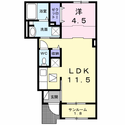 ヴェルナ 103【管理NO：1-027515201-01030】 ★家具家電は申し込み後に搬入します★ ★2026年10月中旬入居可能★の物件画像