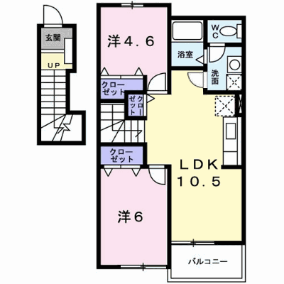 サンパティオ 202【管理NO：1-010887401-02020】 ★家具家電は申し込み後に搬入します★ ★2026年09月下旬入居可能★の物件画像