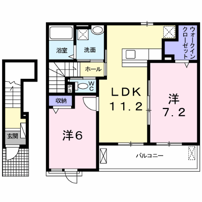 フィオーレ　くみのき 202【管理NO：1-022036101-02020】 ★家具家電は申し込み後に搬入します★ ★2026年12月中旬入居可能★の物件画像