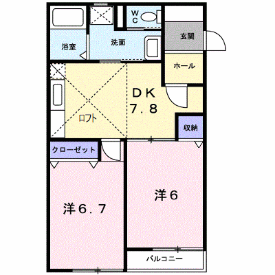 エスメラルダ三浜 202【管理NO：1-007255001-02020】 ★家具家電は申し込み後に搬入します★の物件画像