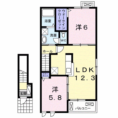 バイオレット真備　Ｎｏ．１ 202【管理NO：1-023942801-02020】 ★家具家電は申し込み後に搬入します★ ★2026年10月中旬入居可能★の物件画像