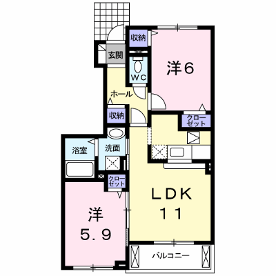 プランタン　ソレイユＦ 101【管理NO：1-016637601-01010】 ★家具家電は申し込み後に搬入します★の物件画像
