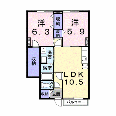 エヴァーグリーン 103【管理NO：1-011233701-01030】 ★家具家電は申し込み後に搬入します★ ★2026年10月中旬入居可能★の物件画像